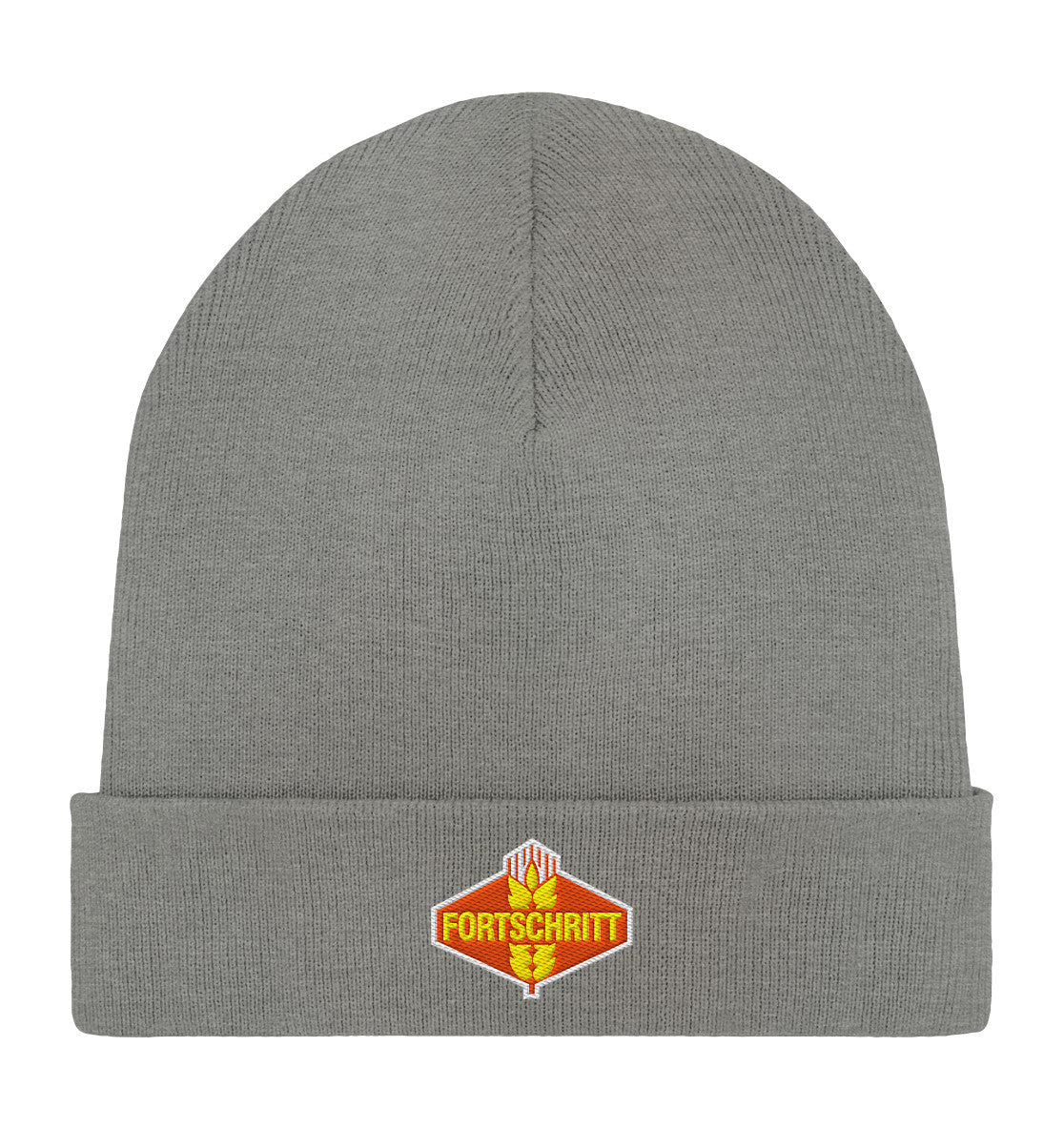 ORGANIC BEANIE BESTICKT • FORTSCHRITT - FARBE