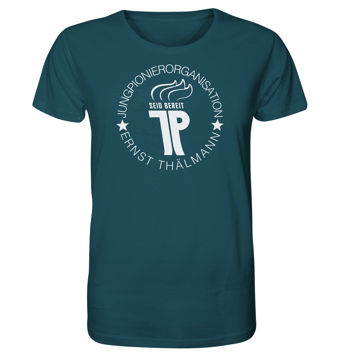 ORGANIC SHIRT UNISEX • JUNGE PIONIERE - LOGO DUNKEL
