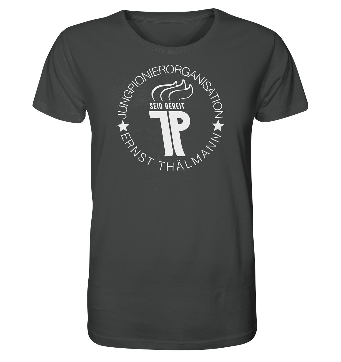 ORGANIC SHIRT UNISEX • JUNGE PIONIERE - LOGO DUNKEL