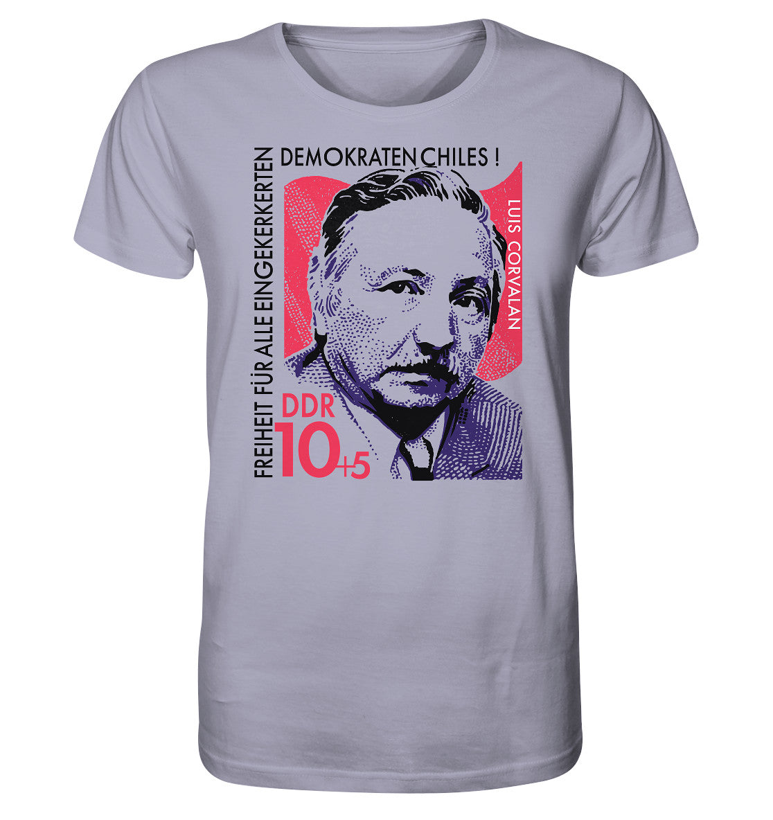 ORGANIC SHIRT UNISEX • DDR BRIEFMARKE - FREIHEIT FÜR LUIS CORVALAN