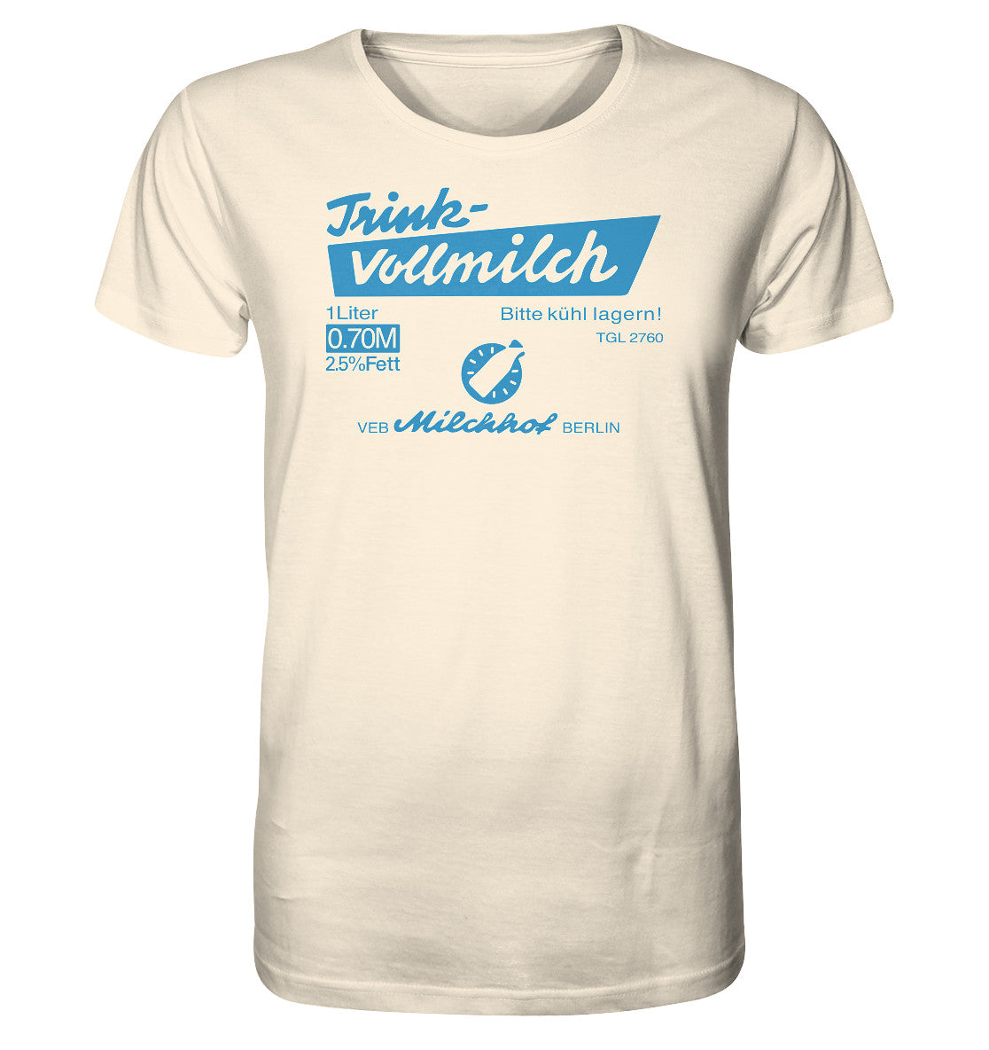 ORGANIC SHIRT UNISEX • TRINK-VOLLMILCH hell