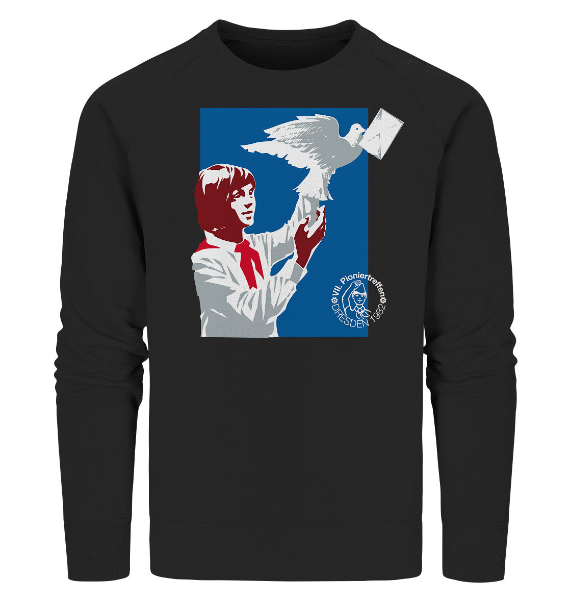 PREMIUM ORGANIC SWEATER UNISEX • PIONIERE FÜR FRIEDEN - DRESDEN 1982