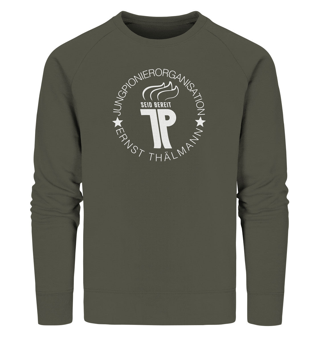 PREMIUM ORGANIC SWEATER UNISEX • JUNGE PIONIERE - DUNKLE
