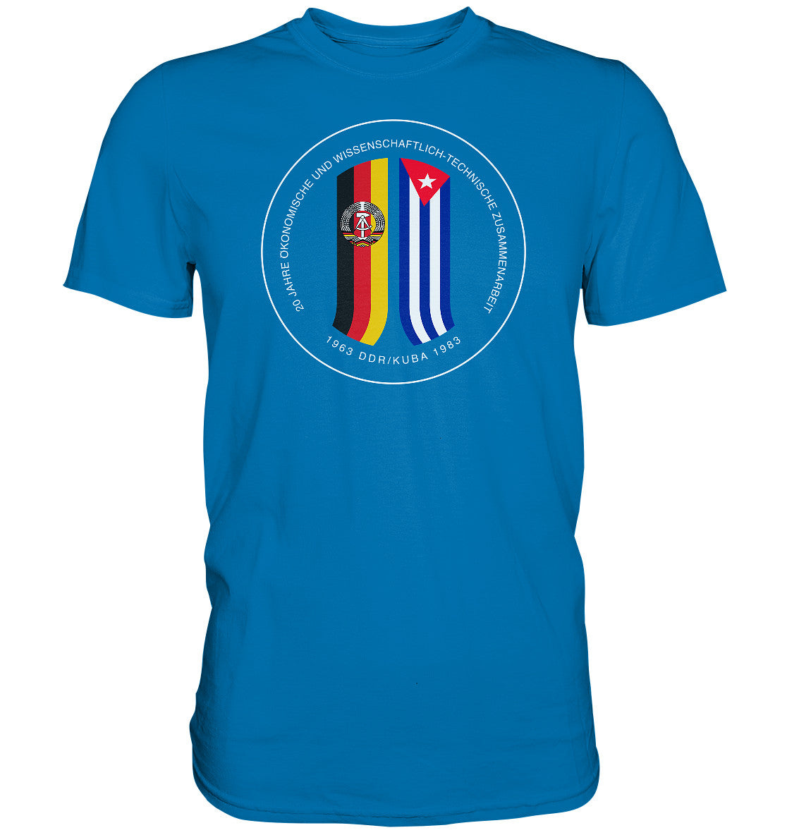 PREMIUM SHIRT UNISEX • 20 JAHRE ZUSAMMENARBEIT DDR-KUBA