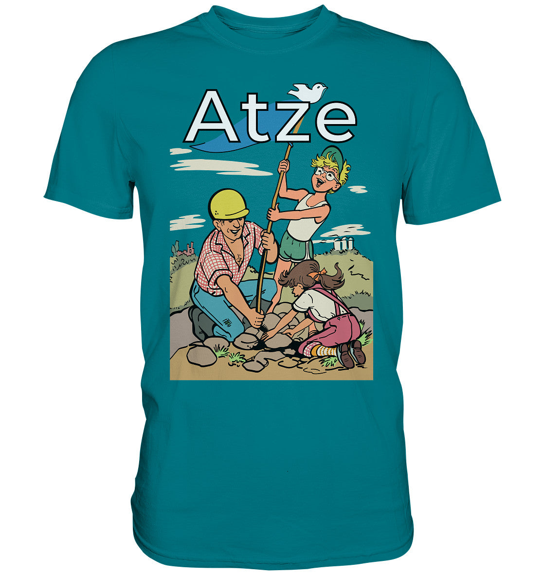 PREMIUM SHIRT UNISEX • ATZE - TITEL FRIEDENSFLAGGE