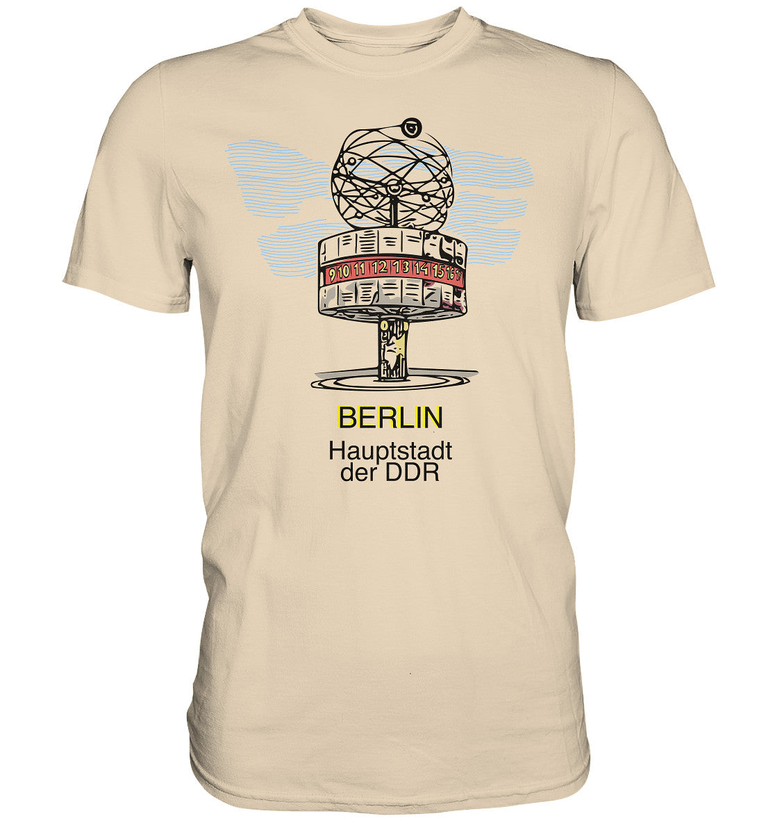 PREMIUM SHIRT UNISEX • BERLIN - WELTZEITUHR - ORIGINAL WIMPEL