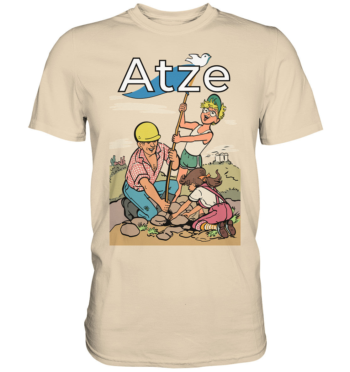 PREMIUM SHIRT UNISEX • ATZE - TITEL FRIEDENSFLAGGE
