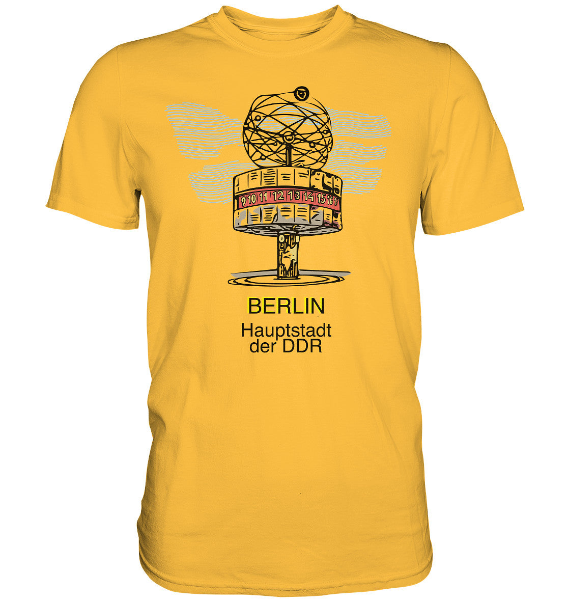 PREMIUM SHIRT UNISEX • BERLIN - WELTZEITUHR - ORIGINAL WIMPEL