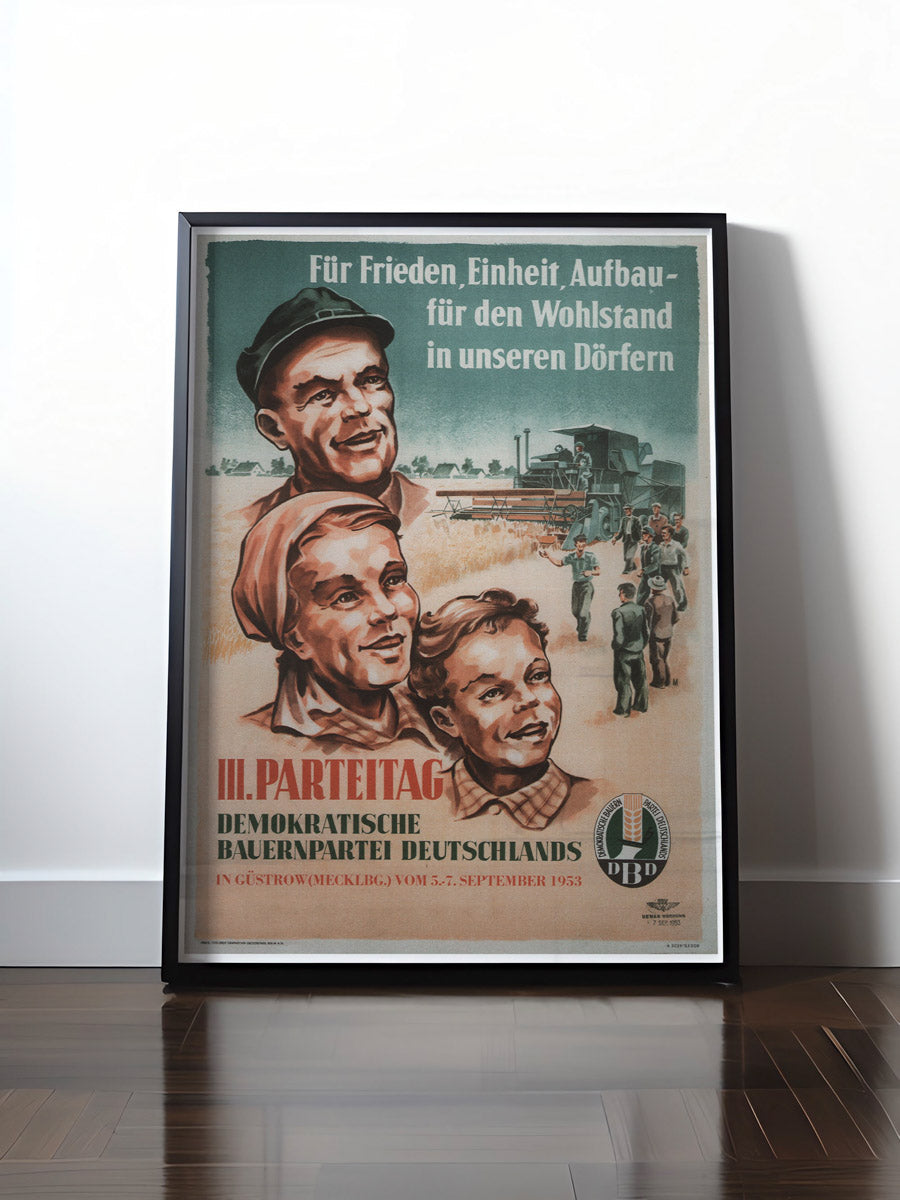 HISTORISCHES POSTER (A4 | A3 | A2 | A1) • DDR: DEMOKRATISCHE BAUERNPARTEI