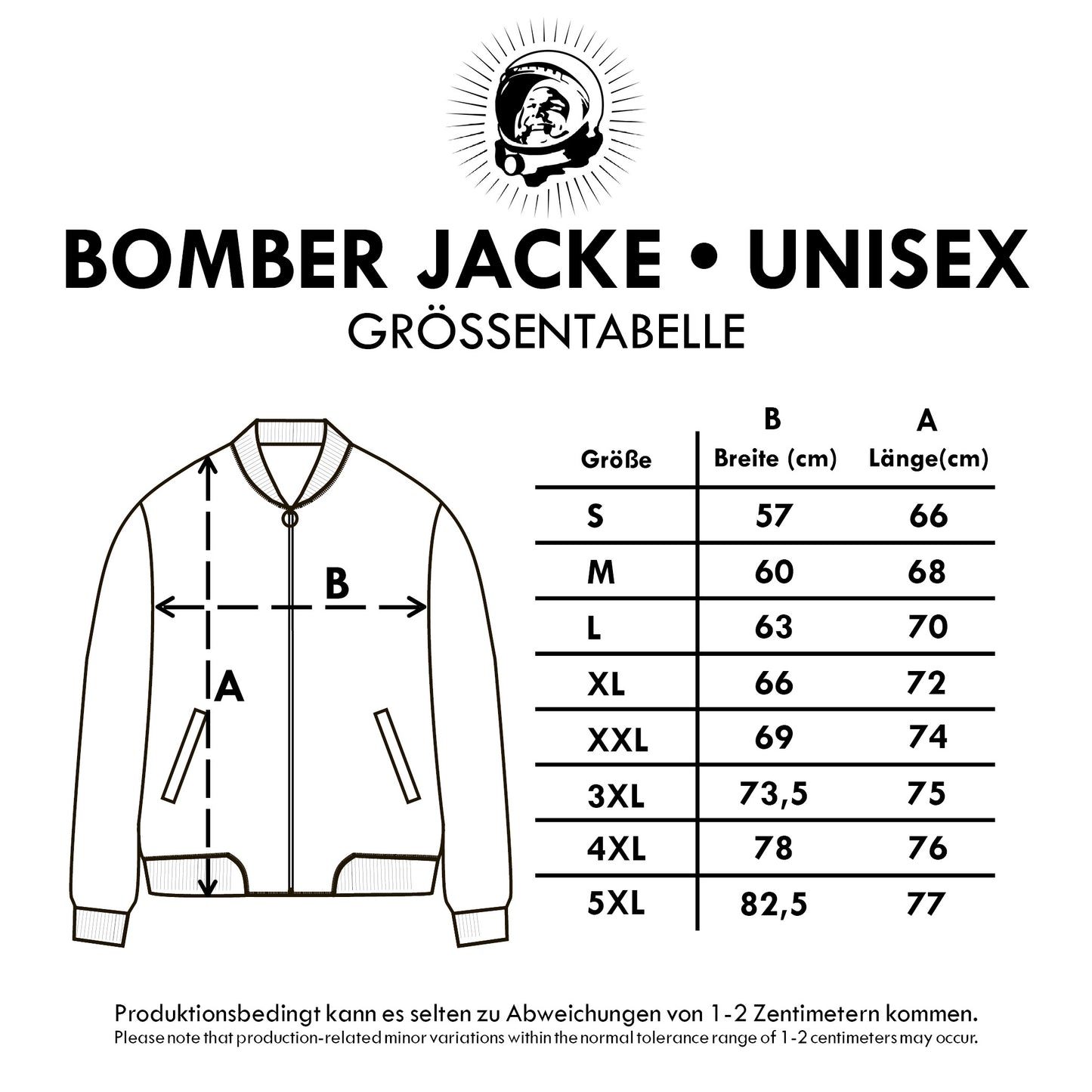 BOMBERJACKE BESTICKT • FORTSCHRITT - weiß