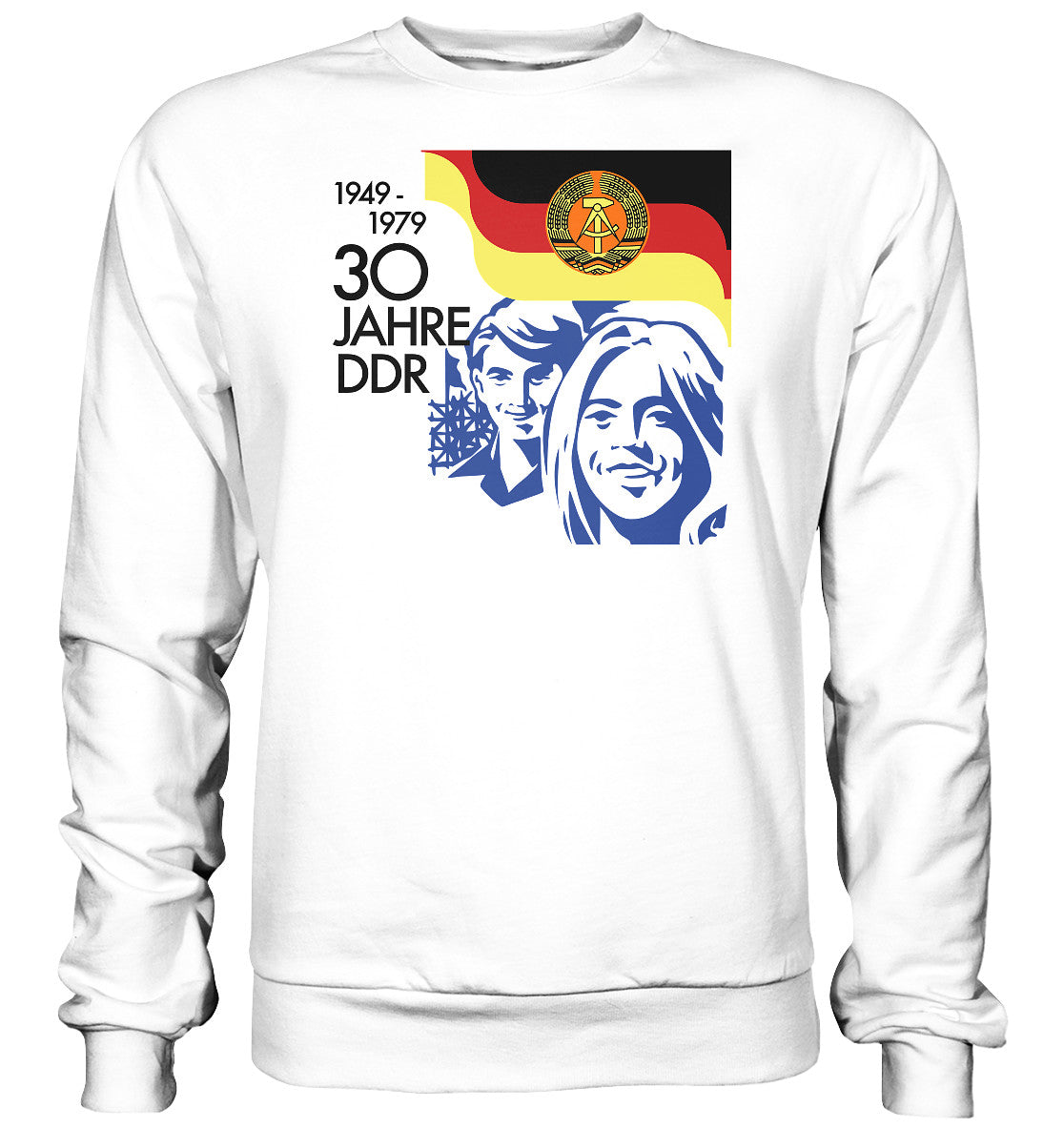 PULLOVER UNISEX • 30 JAHRE DDR - BRIEFMARKE