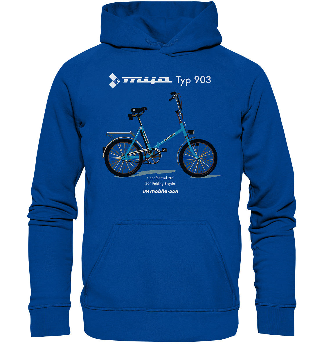 PREMIUM HOODIE UNISEX • MIFA KLAPPRAD TYP 903 - ORIGINAL WERBUNG