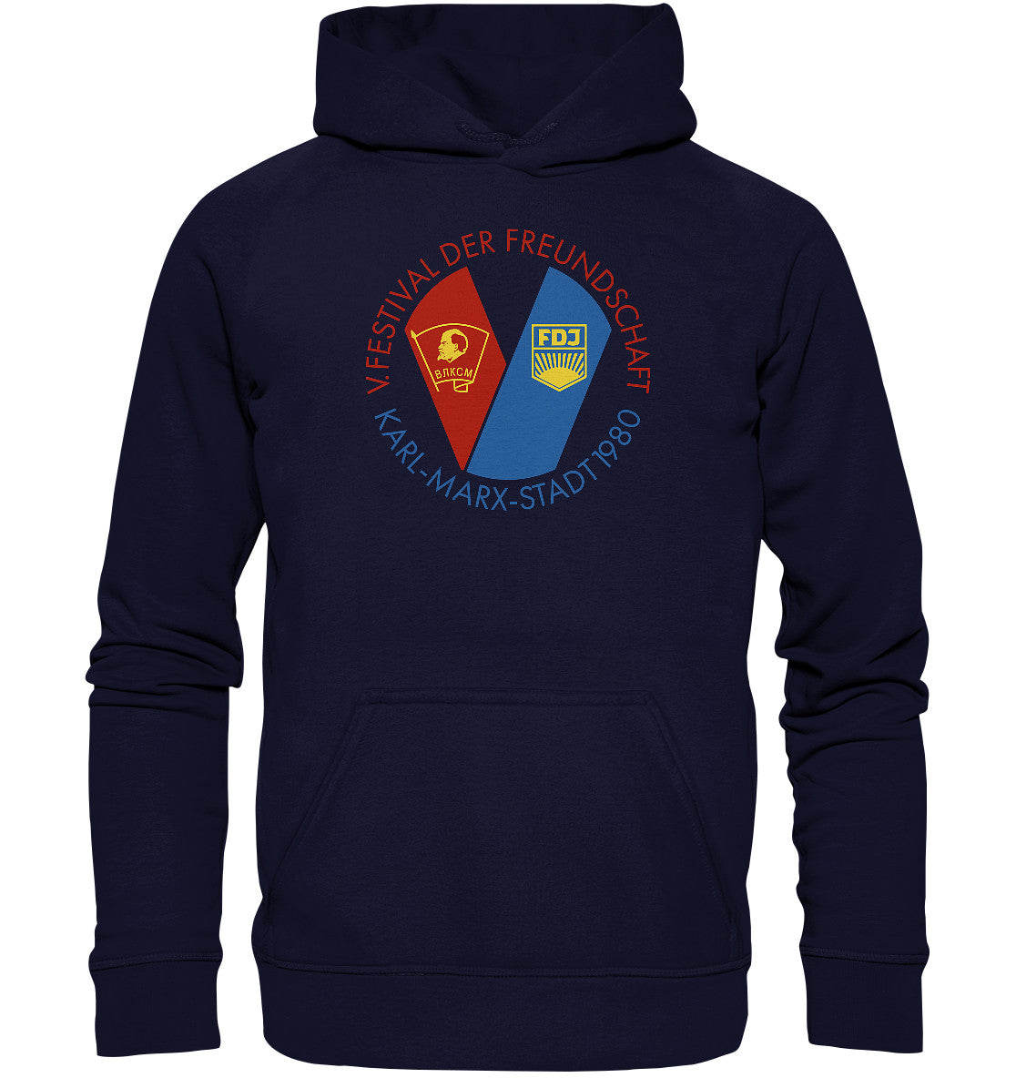 PREMIUM HOODIE UNISEX • 5. FESTIVAL DER FREUNDSCHAFT - KARL-MARX-STADT