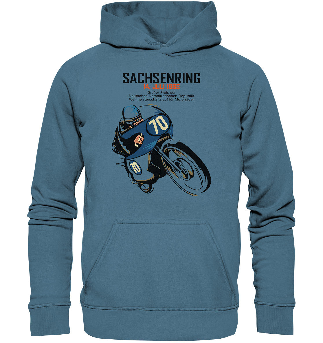 PREMIUM HOODIE UNISEX • SACHSENRING 1968 - GROSSER PREIS DER DDR