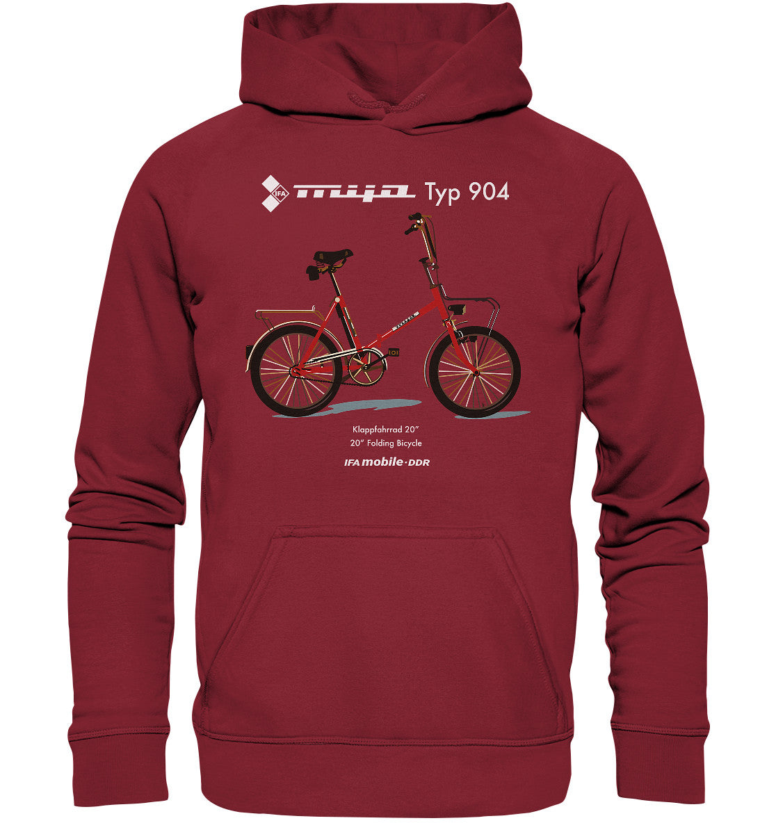 PREMIUM HOODIE UNISEX • MIFA KLAPPRAD TYP 904 - ORIGINAL WERBUNG