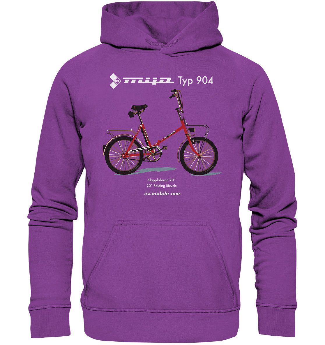 PREMIUM HOODIE UNISEX • MIFA KLAPPRAD TYP 904 - ORIGINAL WERBUNG