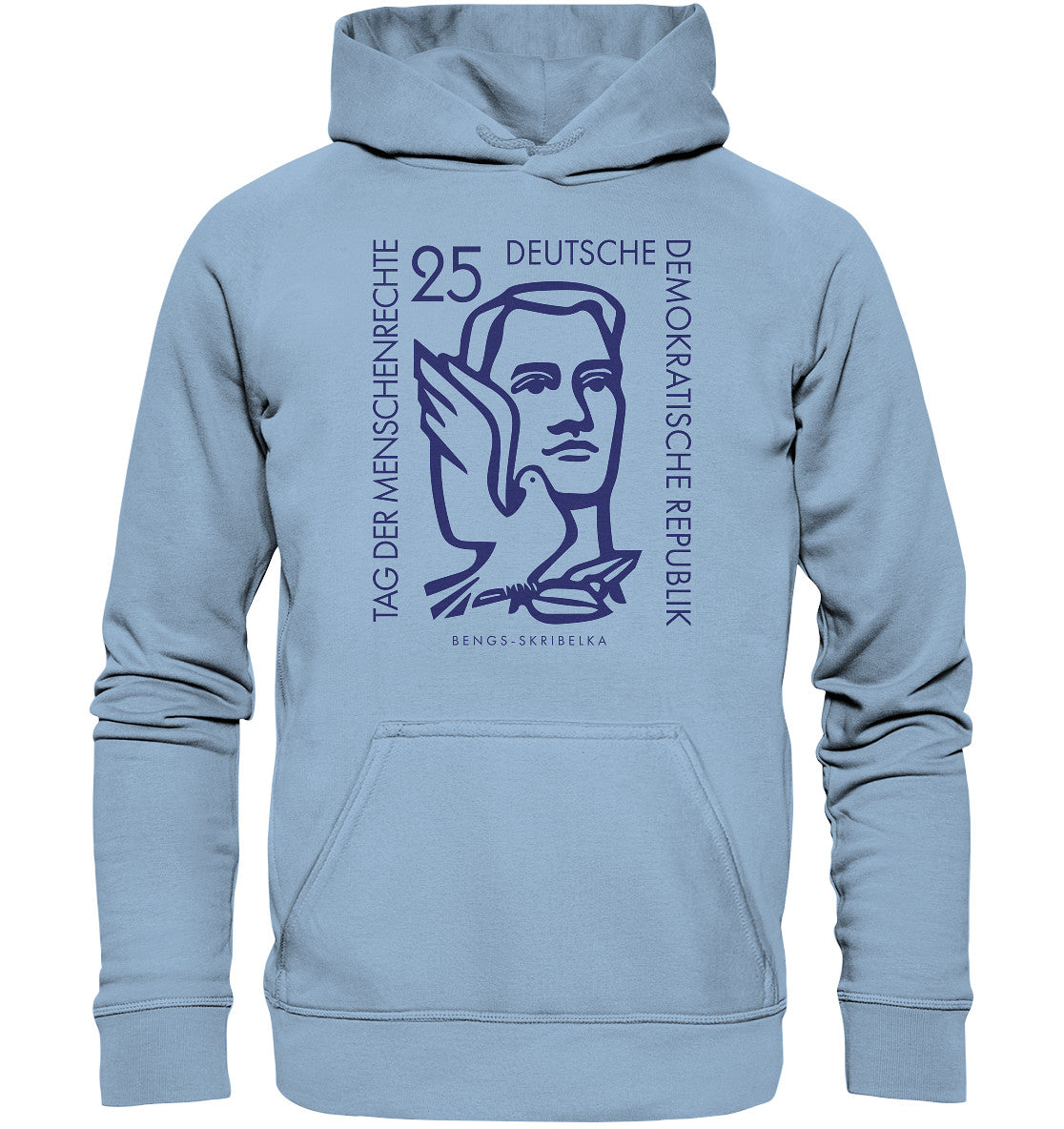 PREMIUM HOODIE UNISEX • DDR BRIEFMARKE - TAG DER MENSCHENRECHTE