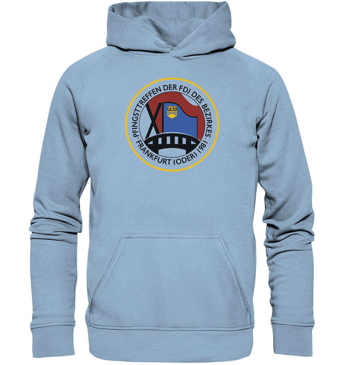 PREMIUM HOODIE UNISEX • FDJ PFINGSTTREFFEN FRANKFURT ODER - 1981