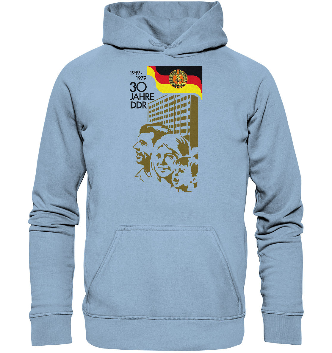 PREMIUM HOODIE UNISEX • 30 JAHRE DDR - BRIEFMARKE