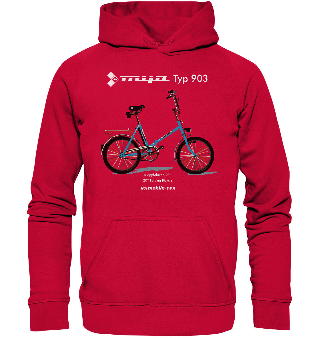 PREMIUM HOODIE UNISEX • MIFA KLAPPRAD TYP 903 - ORIGINAL WERBUNG