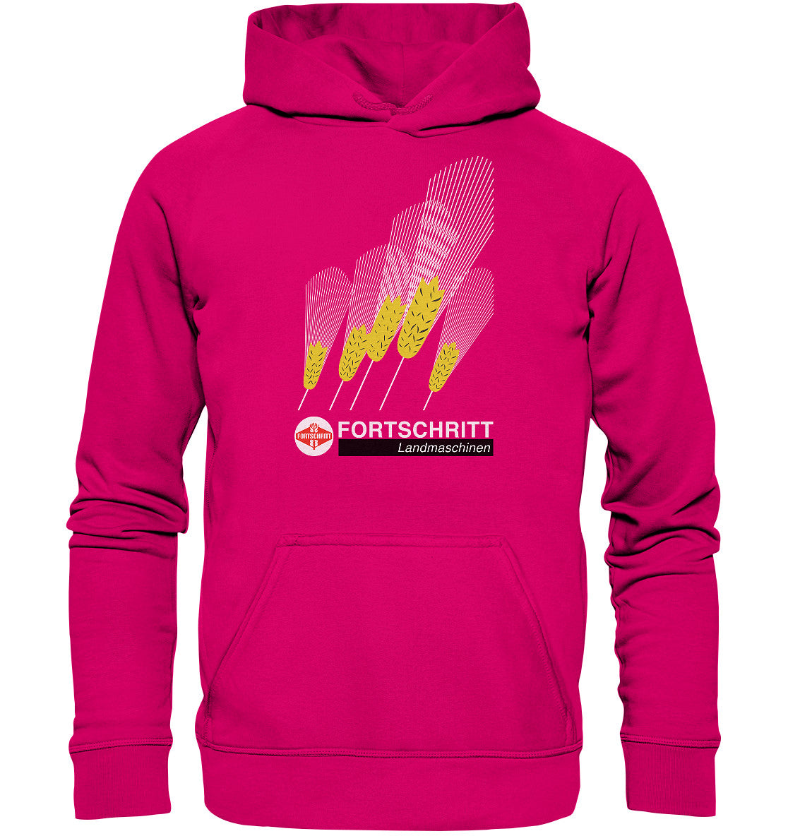 PREMIUM HOODIE UNISEX • FORTSCHRITT LANDMASCHINEN - PLAKATMOTIV