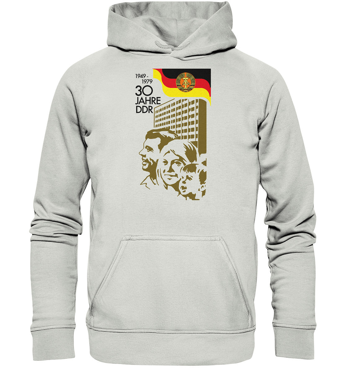 PREMIUM HOODIE UNISEX • 30 JAHRE DDR - BRIEFMARKE