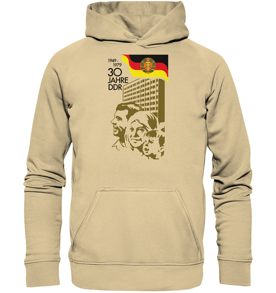 PREMIUM HOODIE UNISEX • 30 JAHRE DDR - BRIEFMARKE