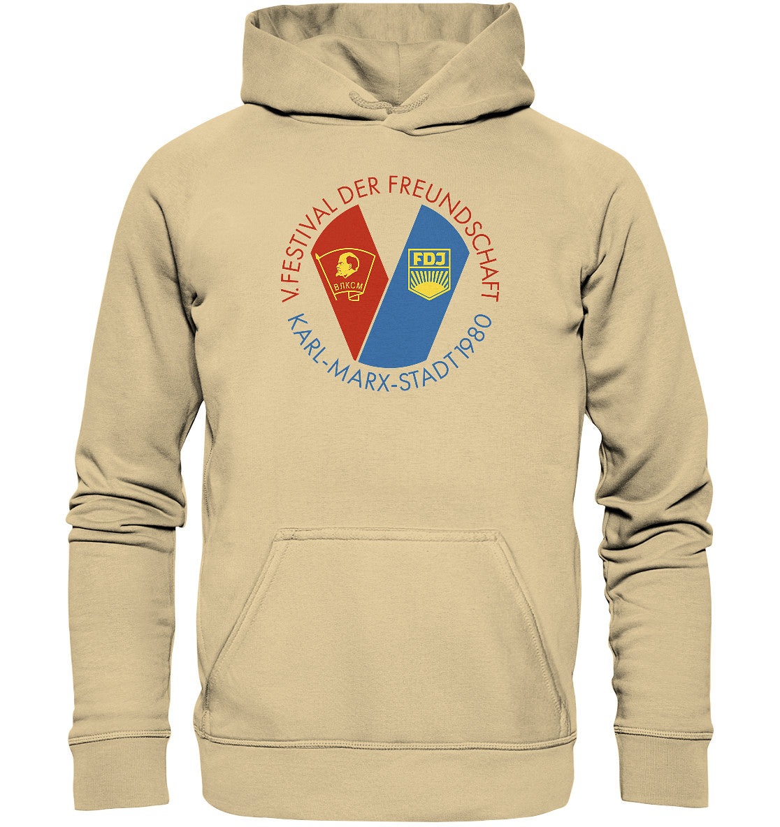 PREMIUM HOODIE UNISEX • 5. FESTIVAL DER FREUNDSCHAFT - KARL-MARX-STADT