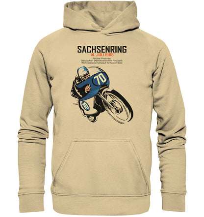 PREMIUM HOODIE UNISEX • SACHSENRING 1968 - GROSSER PREIS DER DDR