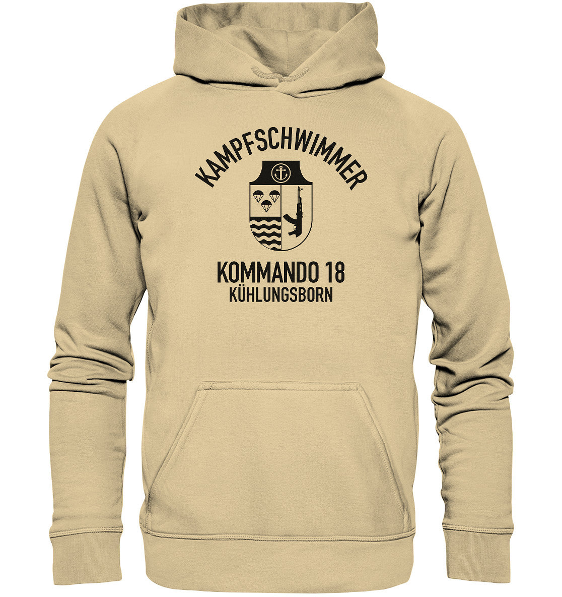 PREMIUM HOODIE UNISEX • DDR KAMPFSCHWIMMER KÜHLUNGSBORN - hell