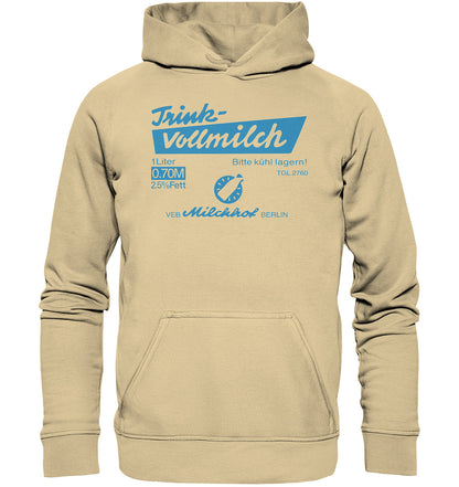 PREMIUM HOODIE UNISEX • TRINK-VOLLMILCH - hell