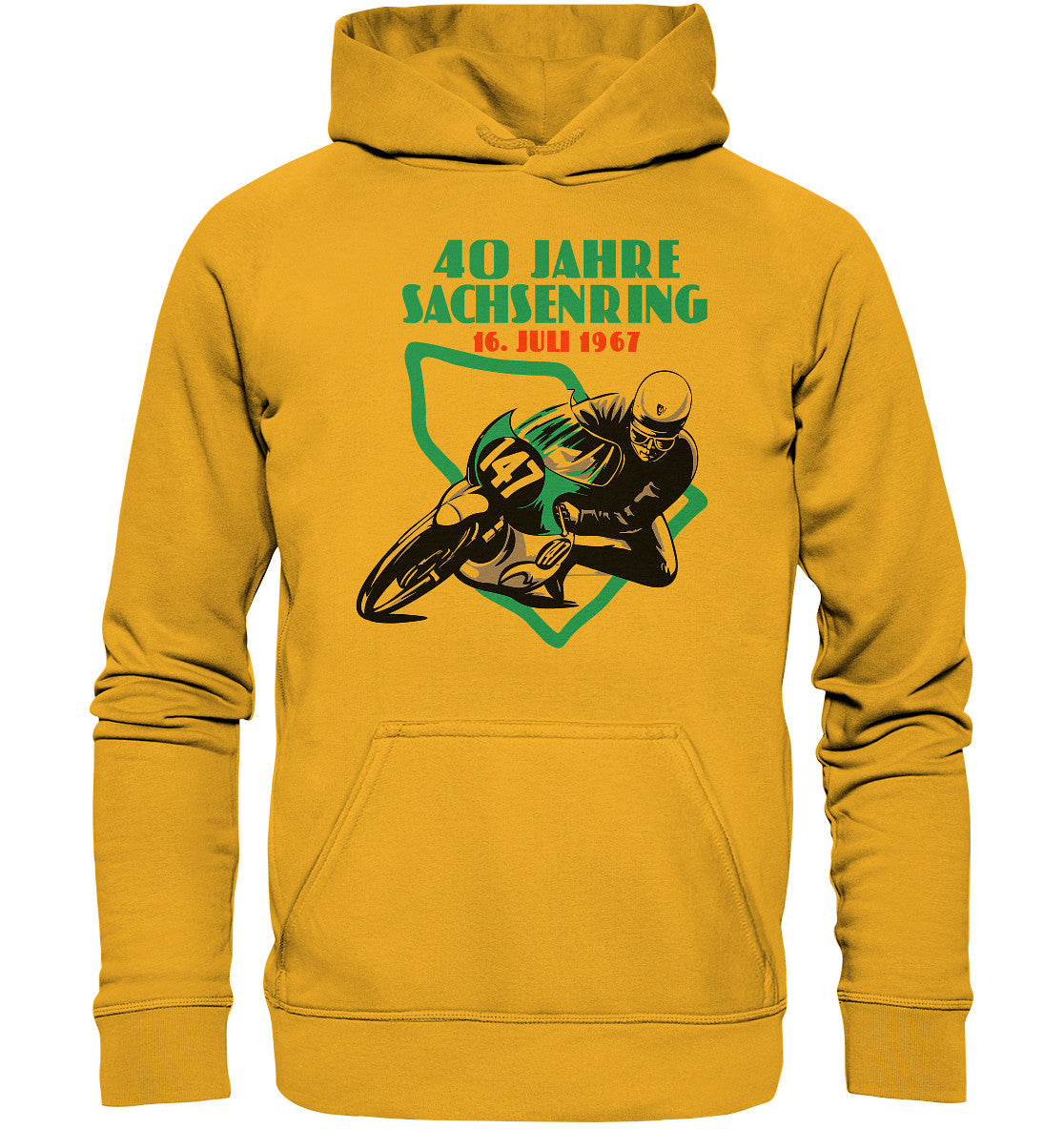 PREMIUM HOODIE UNISEX • 40 JAHRE SACHSENRING 1967