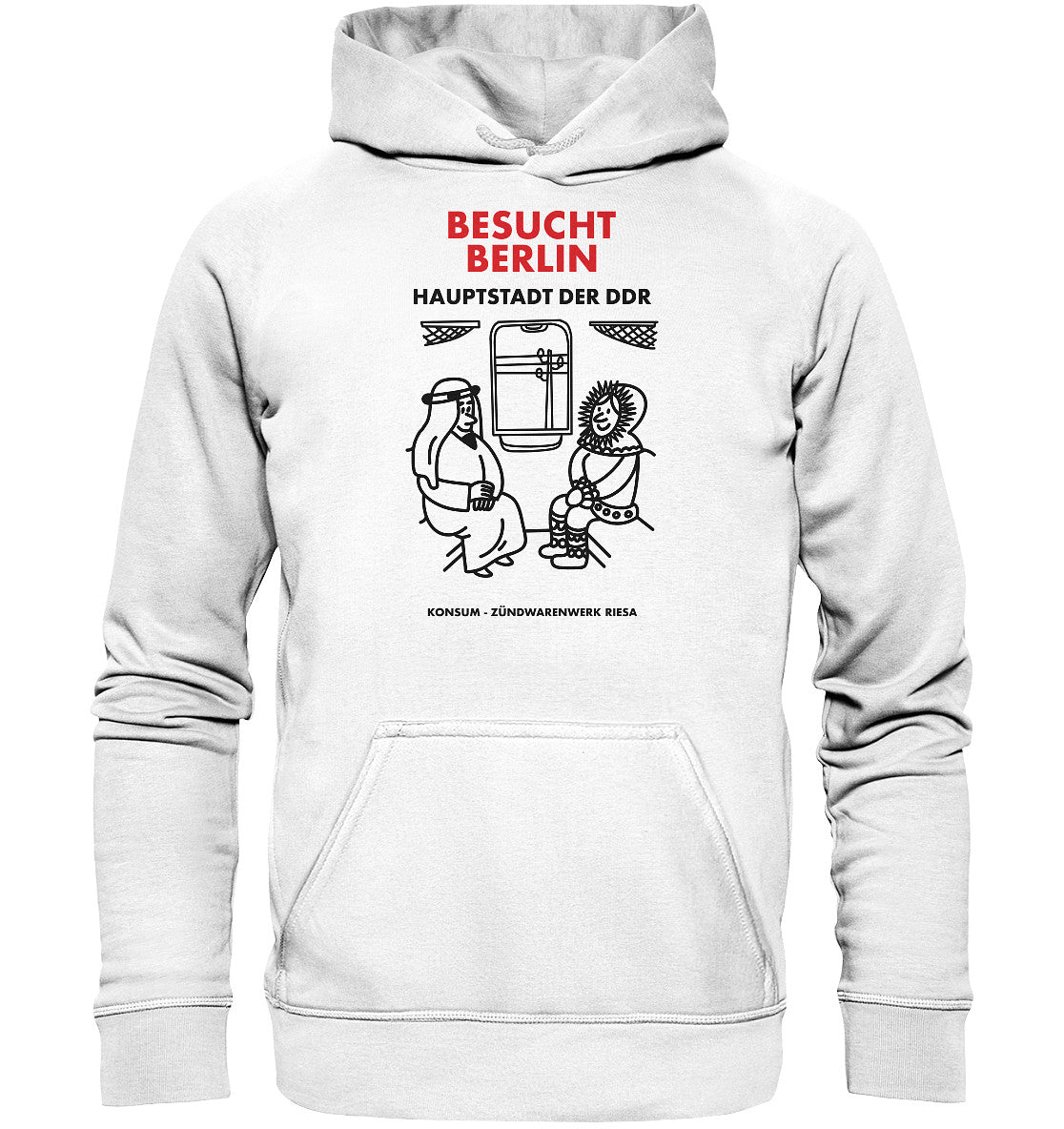 PREMIUM HOODIE UNISEX • RIESA STREICHHÖLZER - BESUCHT BERLIN