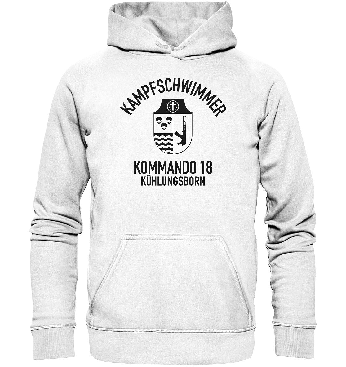 PREMIUM HOODIE UNISEX • DDR KAMPFSCHWIMMER KÜHLUNGSBORN - hell