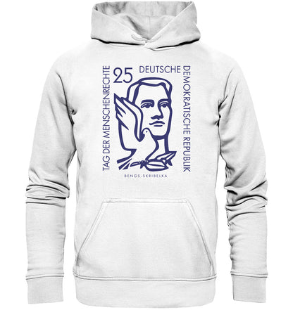 PREMIUM HOODIE UNISEX • DDR BRIEFMARKE - TAG DER MENSCHENRECHTE