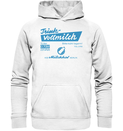 PREMIUM HOODIE UNISEX • TRINK-VOLLMILCH - hell