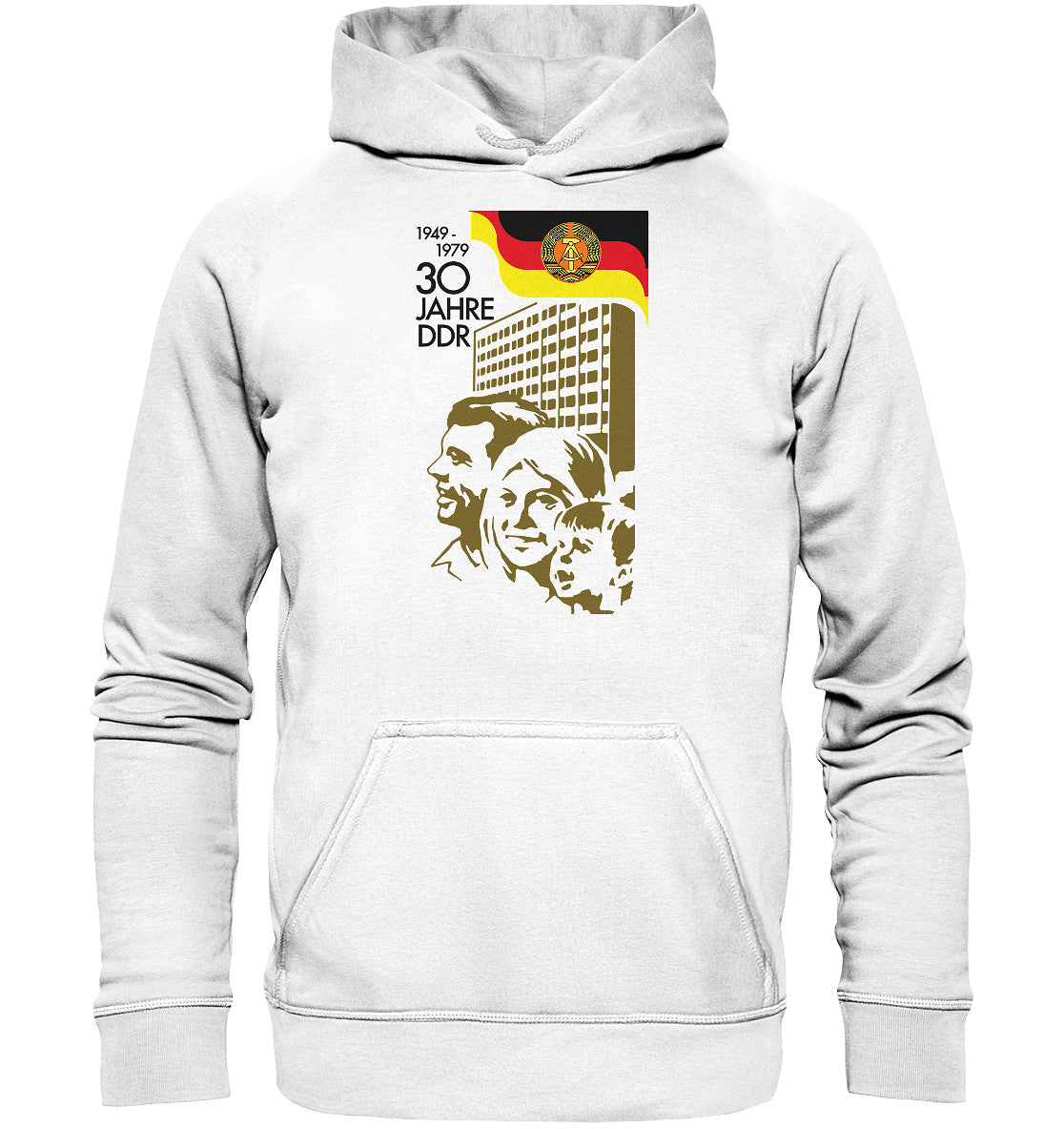 PREMIUM HOODIE UNISEX • 30 JAHRE DDR - BRIEFMARKE