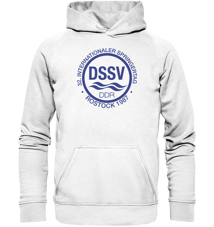 PREMIUM HOODIE UNISEX • INTERNATIONALER SPRINGERTAG - ROSTOCK 1987 - hell