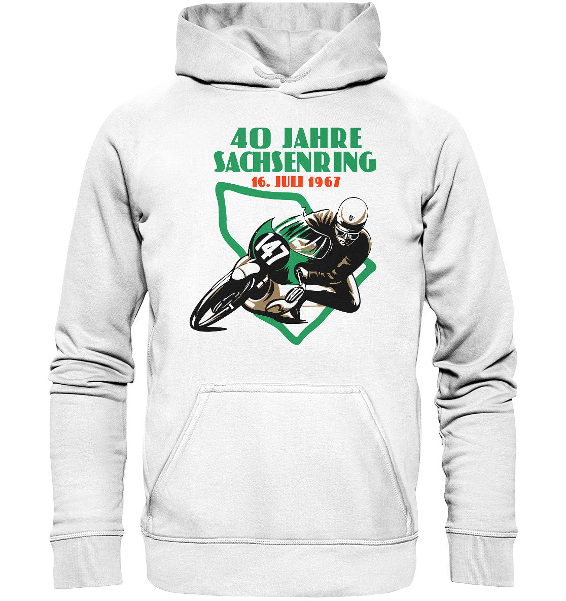 PREMIUM HOODIE UNISEX • 40 JAHRE SACHSENRING 1967