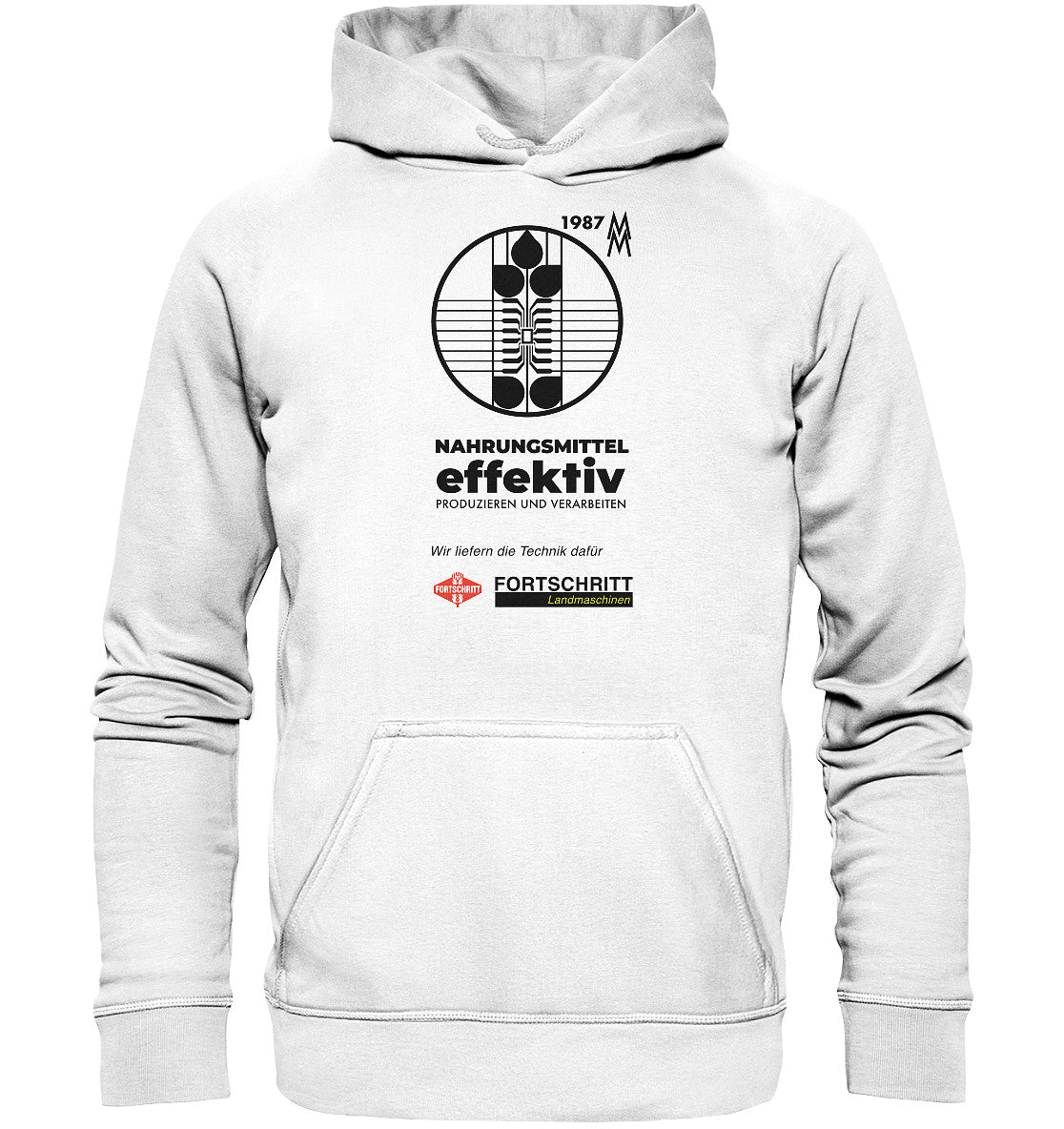 PREMIUM HOODIE UNISEX • FORTSCHRITT LANDMASCHINEN - MESSE LEIPZIG 1987