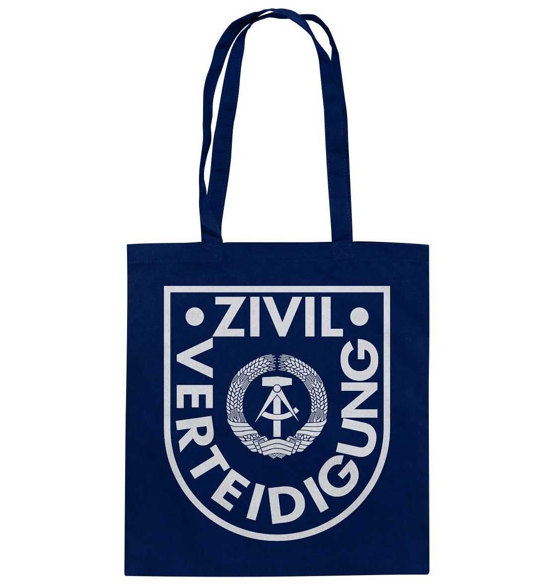 BAUMWOLLTASCHE • DDR ZIVILVERTEIDIGUNG - BRUSTBADGE