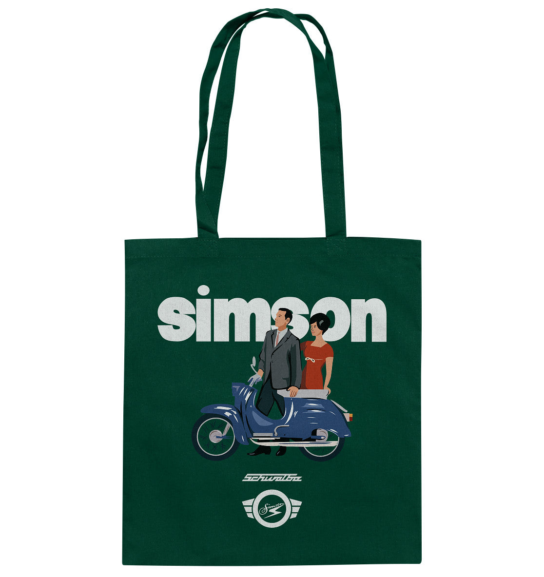 BAUMWOLLTASCHE • SIMSON SCHWALBE - ORIGINAL WERBUNG 1964