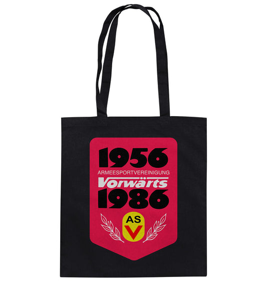 BAUMWOLLTASCHE • ARMEESPORTVEREINIGUNG VORWÄRTS 1956-1986, BRUST BADGE