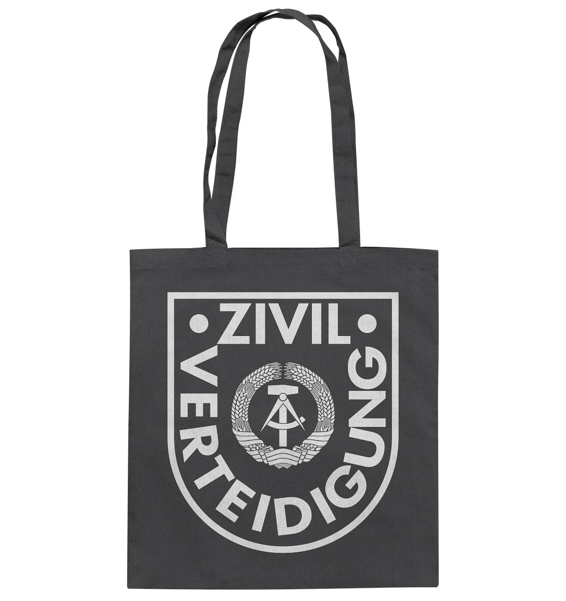 BAUMWOLLTASCHE • DDR ZIVILVERTEIDIGUNG - BRUSTBADGE