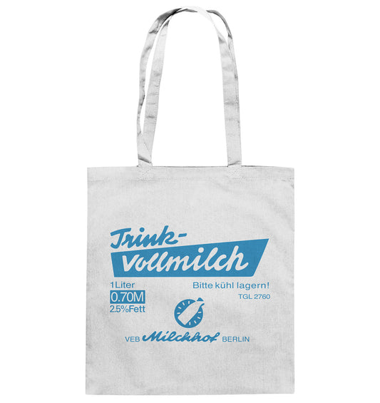 BAUMWOLLTASCHE • TRINK-VOLLMILCH - hell