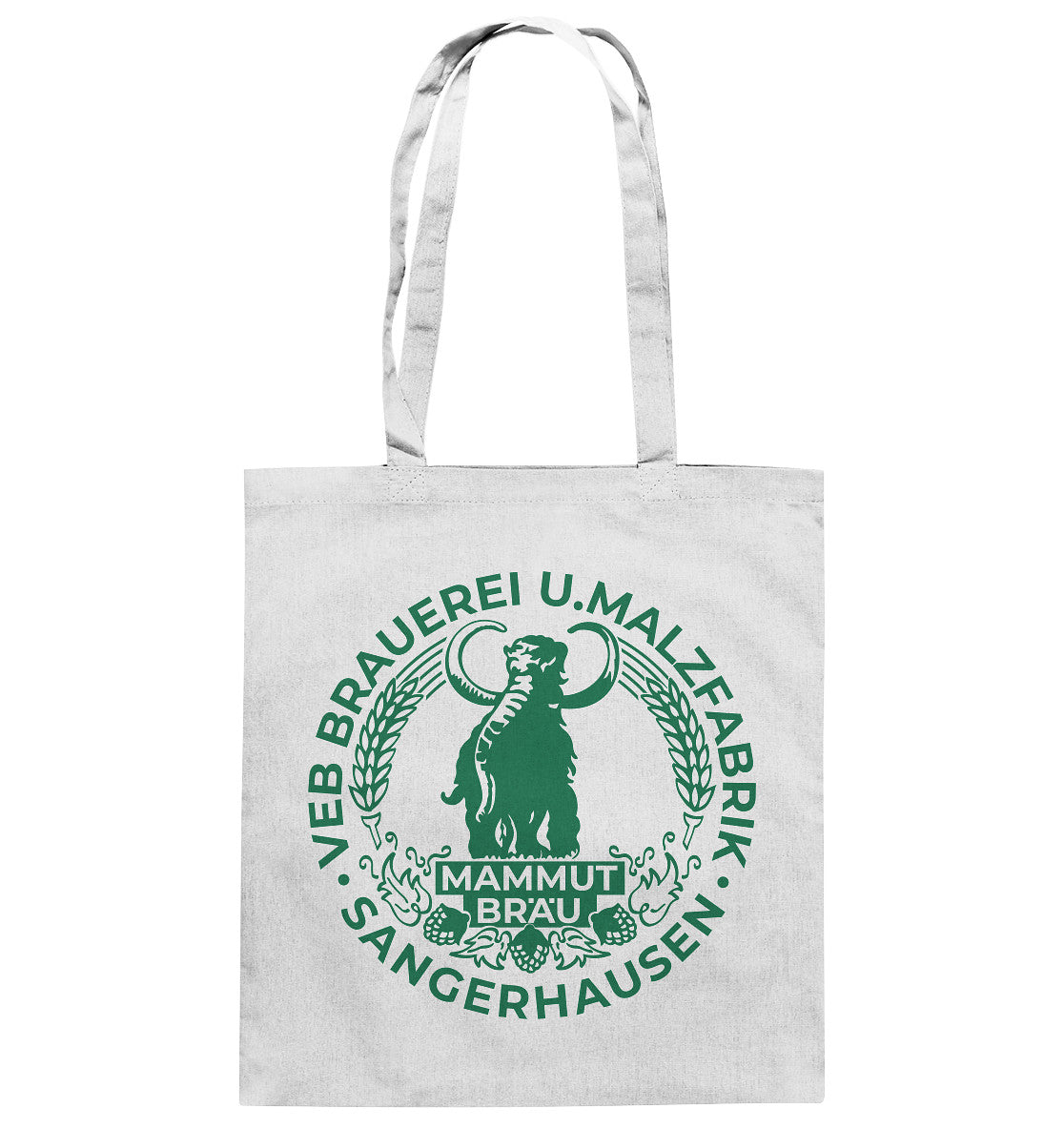 BAUMWOLLTASCHE • VEB BRAUEREI SANGERHAUSEN - MAMMUT BRÄU monochrom