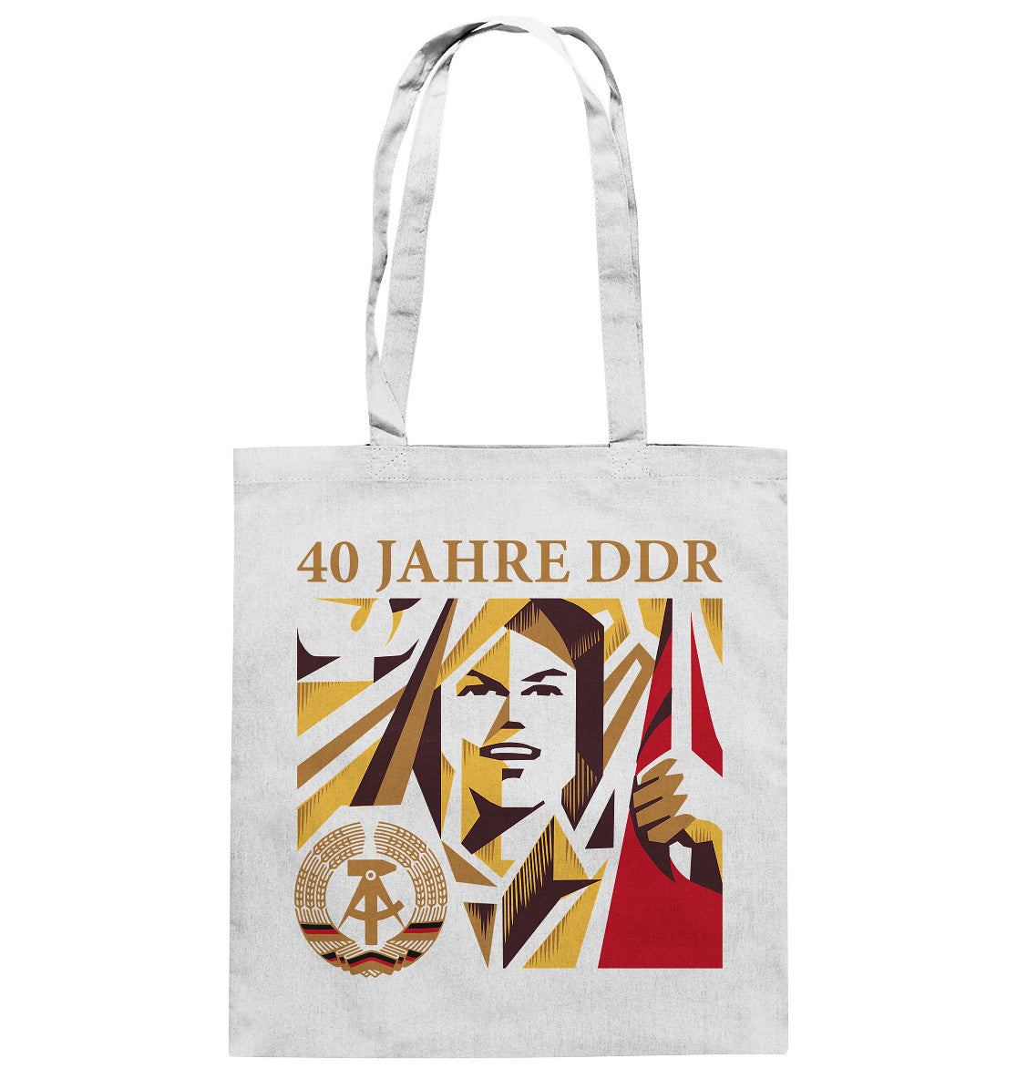 BAUMWOLLTASCHE • 40 JAHRE DDR - BRIEFMARKE - Baumwolltasche