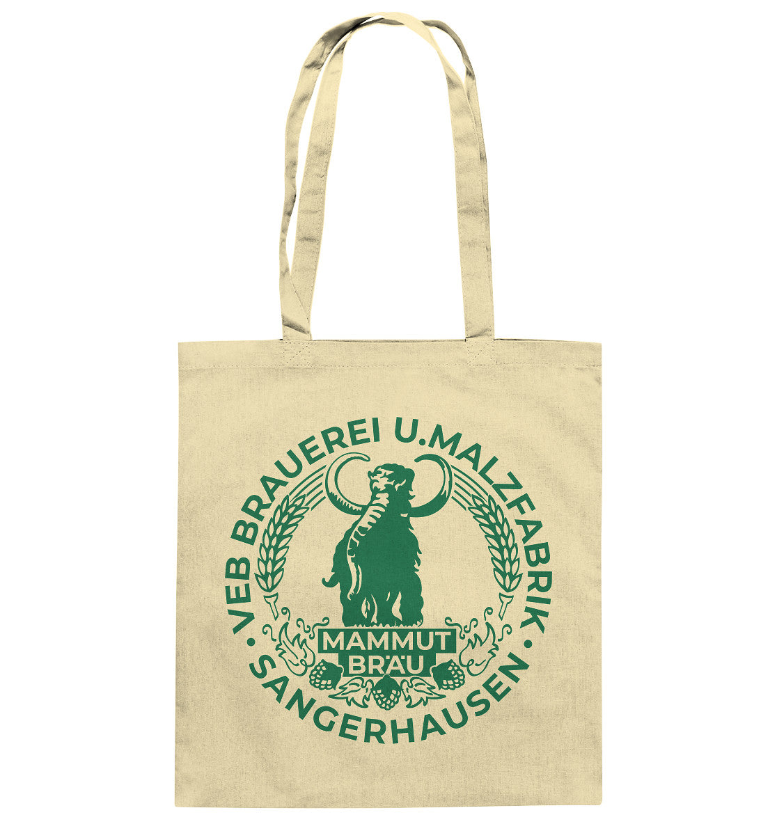 BAUMWOLLTASCHE • VEB BRAUEREI SANGERHAUSEN - MAMMUT BRÄU monochrom