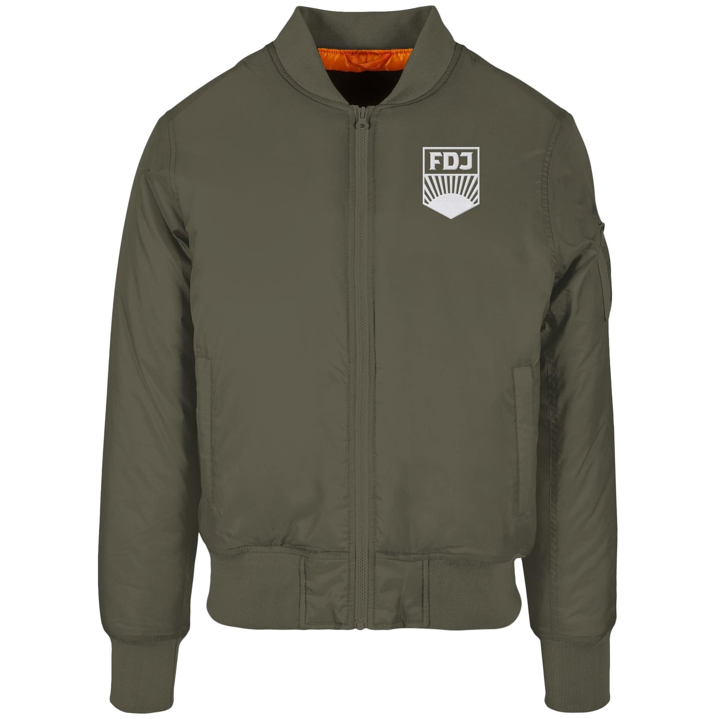 BOMBERJACKE BESTICKT • FDJ FREIE DEUTSCHE JUGEND weiß