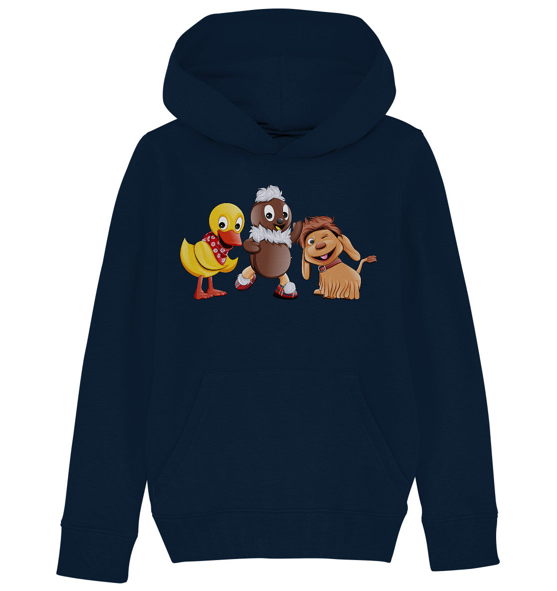 KINDER ORGANIC KAPUZENHOODIE • UNSER SANDMÄNNCHEN - PITTI, MOPPI & SCHNATTERINCHEN